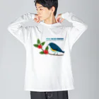 Teal Blue CoffeeのTeal Blue Bird Big Long Sleeve T-Shirt