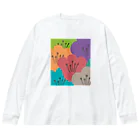 Wonder Bird Forestのティータイムの花 [TTF1] ビッグシルエットロングスリーブTシャツ
