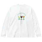 kyobo_penguinのNATURAL WINE ビッグシルエットロングスリーブTシャツ