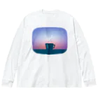 Teal Blue CoffeeのTeal Blue Hour ビッグシルエットロングスリーブTシャツ