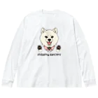 豆つぶのshiba-inu fanciers(白柴) ビッグシルエットロングスリーブTシャツ