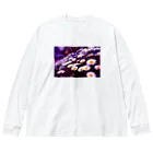 SHOPマニャガハのデイジー(ver:紫) ビッグシルエットロングスリーブTシャツ
