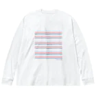 クリオネショップのマリンボーダー柄 Big Long Sleeve T-Shirt