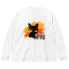 ArayashikI_Japanのサングラス黒猫【淡色系アパレル】 Big Long Sleeve T-Shirt