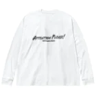 某航空会社公式衣裳部のステッカー柄 Big Long Sleeve T-Shirt