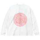 龍体文字の龍体文字（フトマニ図）前面プリント Big Long Sleeve T-Shirt