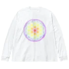  Pastel Design Art 天使のお部屋のフラワーオブライフ虹 Big Long Sleeve T-Shirt