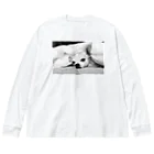 akane_art（茜音工房）のモノクロチワワ（アンニュイ1） Big Long Sleeve T-Shirt