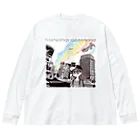 meril_goods_storeの「Aurora diurna」ジャケデザイン2 ビッグシルエットロングスリーブTシャツ