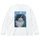 ホテルニューにしおのアルプスの猫とんぺいた Big Long Sleeve T-Shirt