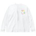 Sのレインボーうさぎ ビッグシルエットロングスリーブTシャツ