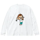 300YのMonkey golfer のもんごる君 Big Long Sleeve T-Shirt