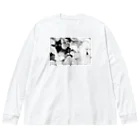 akane_art（茜音工房）のモノクロフラワー（野いちご） Big Long Sleeve T-Shirt