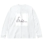 bonheur ∞ infini ボヌールアンフィニの【３色】gray logo square Big Long Sleeve T-Shirt