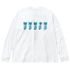 Teal Blue Coffeeのなに？ 並んだVer. ビッグシルエットロングスリーブTシャツ