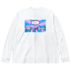 バリ島旅行のみかたストアのHAPPYバリいぬロンT Big Long Sleeve T-Shirt