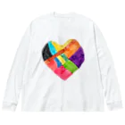 marude工房のvivid heart♥ ビッグシルエットロングスリーブTシャツ