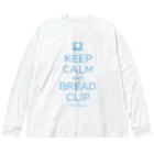 kg_shopのKEEP CALM AND BREAD CLIP [ライトブルー] ビッグシルエットロングスリーブTシャツ