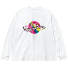 イラストカフェ（ビーグル）のLOVE BEAGLE サイケ Big Long Sleeve T-Shirt