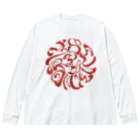 Y's Ink Works Official Shop at suzuriのRisingsun Logo Big Long Sleeve T-Shirt