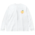 kg_shopの[☆両面] リンゴは皮ごと【視力検査表パロディ】 ビッグシルエットロングスリーブTシャツ