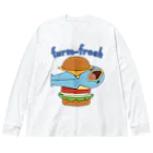 さとるくんのさとるバーガー ビッグシルエットロングスリーブTシャツ