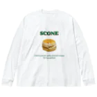 Vintage na Teatime（紅茶好き）のスコーン大好き Big Long Sleeve T-Shirt