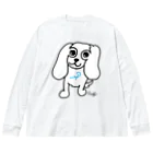 パンキーくんのパンキーくん　モノライン　ブルーP ビッグシルエットロングスリーブTシャツ