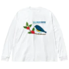 Teal Blue CoffeeのTeal Blue Bird ビッグシルエットロングスリーブTシャツ