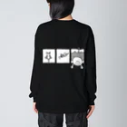 Techi-techiのねこヒーロー　バックプリント Big Long Sleeve T-Shirt