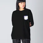 CHILL etc.の偽物ポケット★爽やか色 Big Long Sleeve T-Shirt