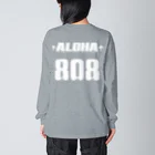 ハワイスタイルクラブの〔Back Print〕 Team ALOHA 808 ビッグシルエットロングスリーブTシャツ