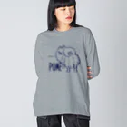 イラスト MONYAAT の**いつも見ているポメラニアンA Big Long Sleeve T-Shirt