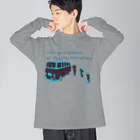 キッズモード某のスクールバスと少年たち　チョコミントカラーVr Big Long Sleeve T-Shirt