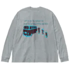 キッズモード某のスクールバスと少年たち　チョコミントカラーVr Big Long Sleeve T-Shirt