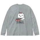 イラスト MONYAAT のCT03　ハングリー♪チャリゾー ビッグシルエットロングスリーブTシャツ