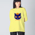 Art store 'Peace' | ぴぃす堂の黒猫のあーくん (ハロウィンver.) ビッグシルエットロングスリーブTシャツ