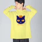 Art store 'Peace' | ぴぃす堂の黒猫のあーくん (ハロウィンver.) ビッグシルエットロングスリーブTシャツ