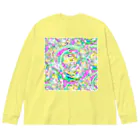 ✨🌈✨ユラクラカン🇯🇵 ✨🌈✨の🌈✨シャボンシャワー✨🌈 ビッグシルエットロングスリーブTシャツ