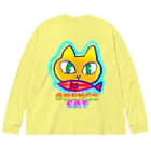 ✨🌈✨ユラクラカン🇯🇵 ✨🌈✨の🍊🐈 オレンジキャット🍊🐈　ライト Big Long Sleeve T-Shirt