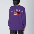 ハワイスタイルクラブの〔Back Print〕Aloha Flag Big Long Sleeve T-Shirt