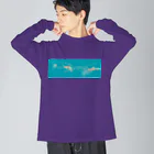 QB🦖の宇宙への飛行_bl Big Long Sleeve T-Shirt