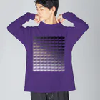 hinomotonokuni（ヒノモトノクニ） SUZURI店のカスケード　モノトーンⅡ（Ether Potion） Big Long Sleeve T-Shirt