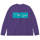 QB🦖の宇宙への飛行_bl Big Long Sleeve T-Shirt