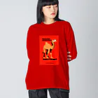 YS VINTAGE WORKSのチェコ　プラハ動物園　ラクダ ビッグシルエットロングスリーブTシャツ