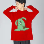 Pat's WorksのMinty the Rabbit Big Long Sleeve T-Shirt