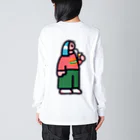 SHIMETASABASHOPのジュース好き子 Big Long Sleeve T-Shirt