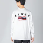 ハワイスタイルクラブの〔Back Print〕Aloha Flag Big Long Sleeve T-Shirt