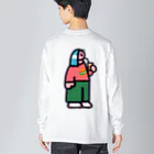 SHIMETASABASHOPのジュース好き子 Big Long Sleeve T-Shirt