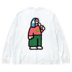 SHIMETASABASHOPのジュース好き子 Big Long Sleeve T-Shirt